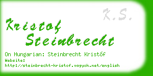 kristof steinbrecht business card